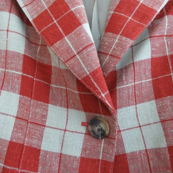 SMYTHE Patch Pocket Birkin Blazer in Rust Spring Tweed - Women's Size US 6 - Picture 7 of 16